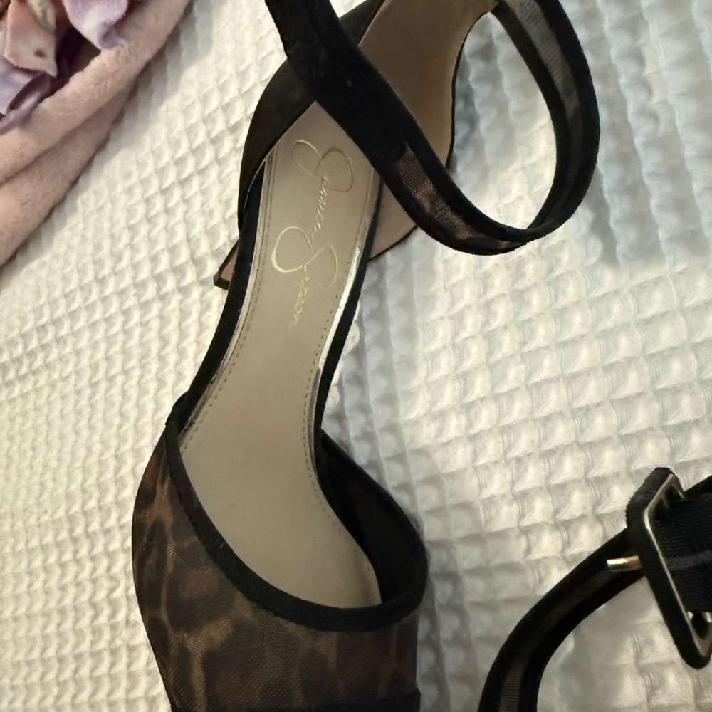 Jessica Simpson Black Crisscross Strap Heels - Picture 3 of 8